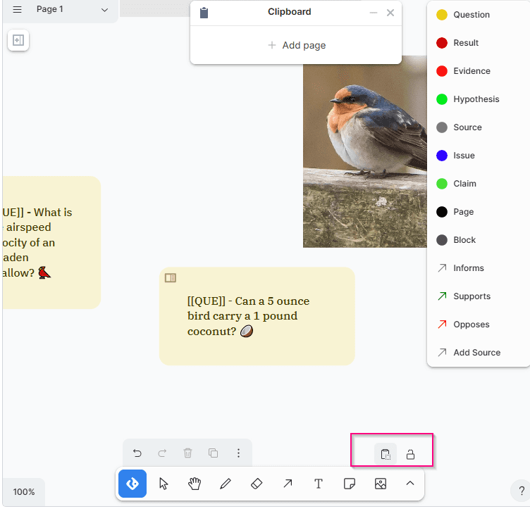 The clipboard icon