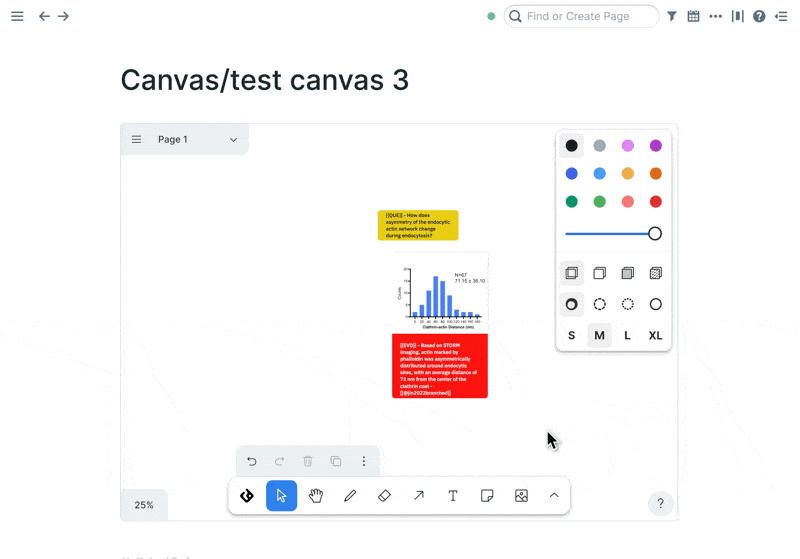Toggling full screen view of the canvas